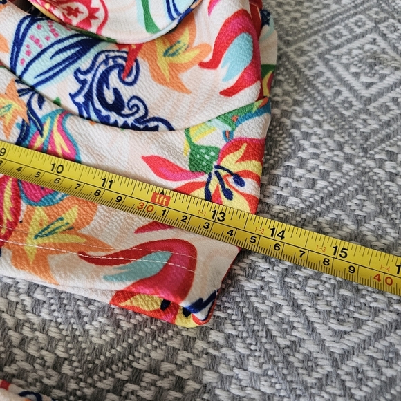 2 Pc Beach Set, Colorful Paisley Print Tie-Front Top And Elastic Waist Shorts - Picture 9 of 10